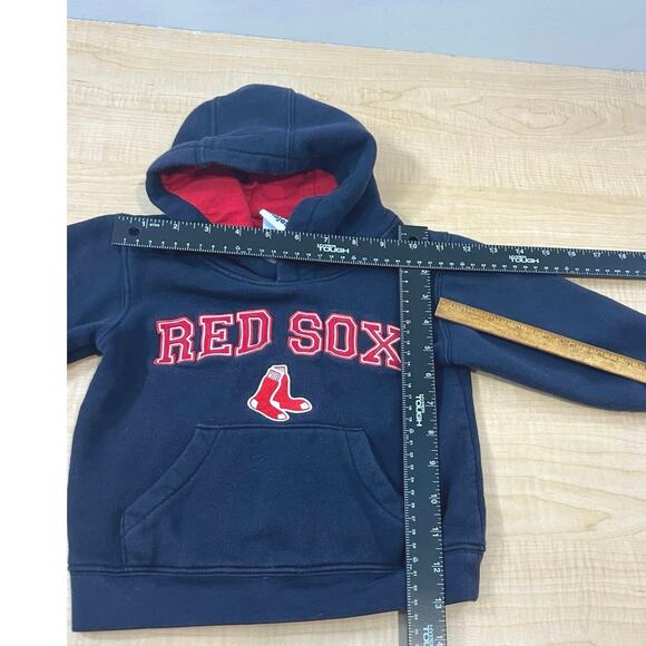 Boston Red Sox Toddler Hooded Sweatshirt Size 3T Fits Like A 2T - Picture 2 of 3